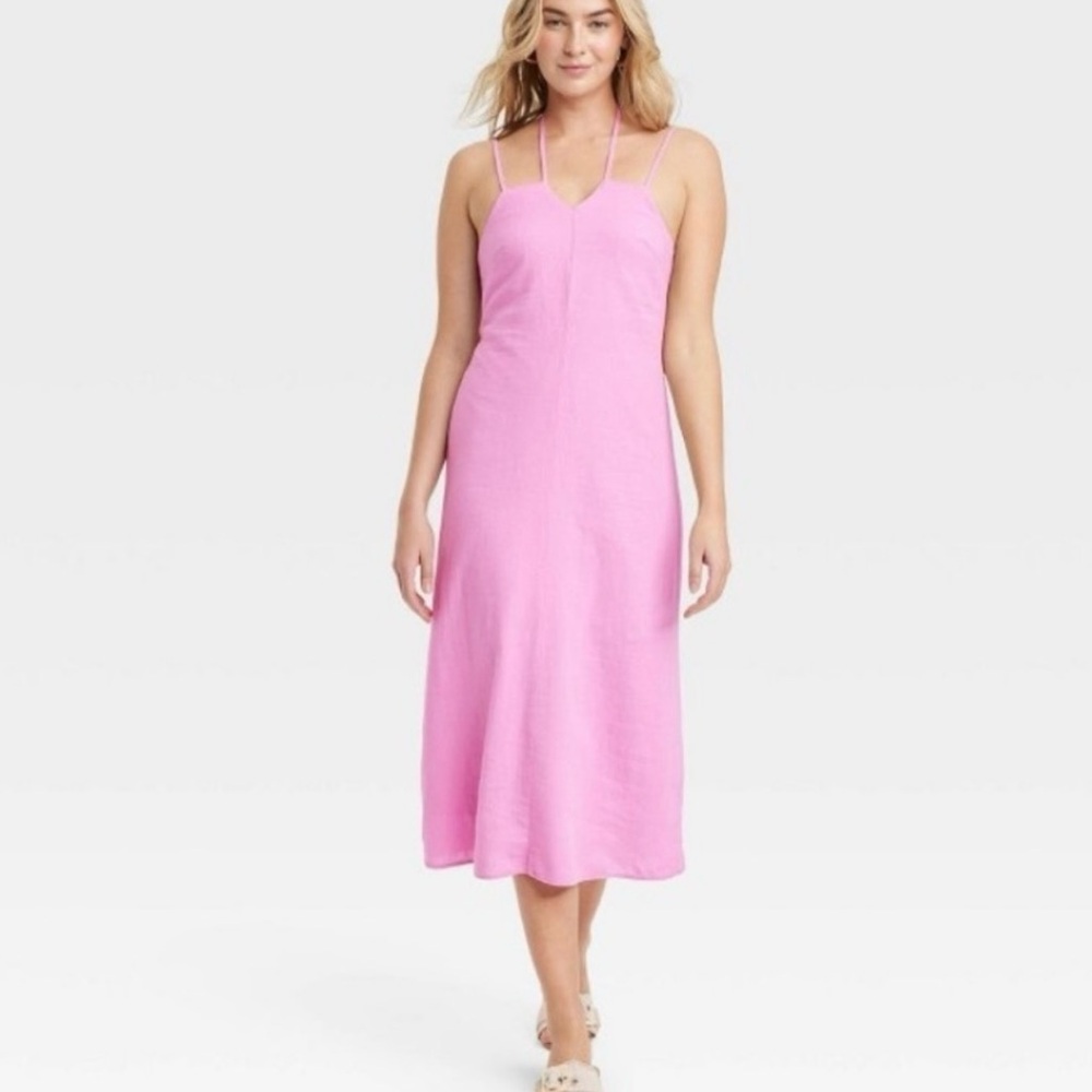Universal Thread Pink Sleeveless Midi Sundress